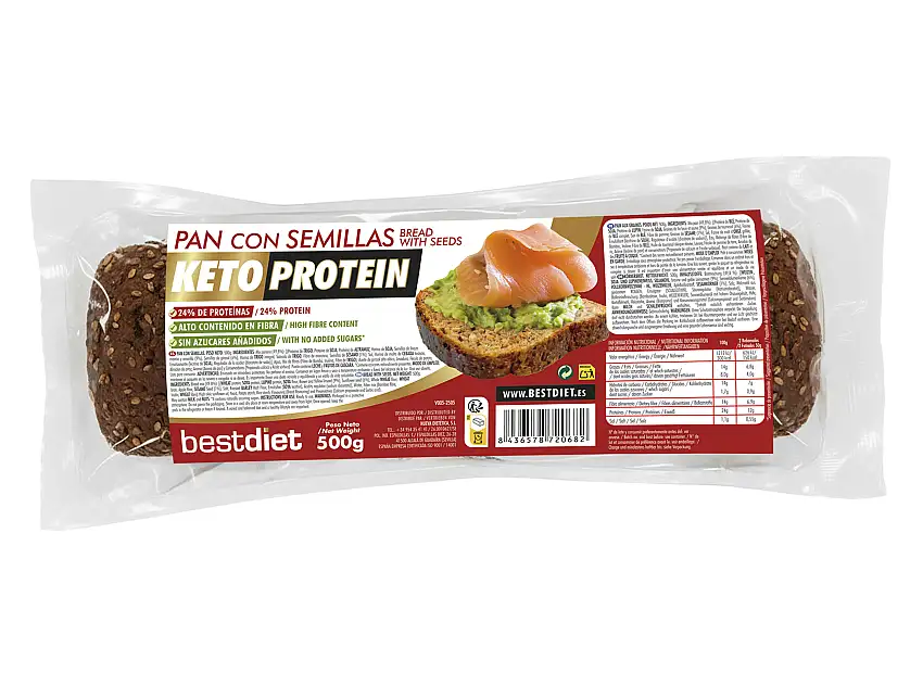 Pan molde Keto Protein Bestdiet Sport semillas 500g