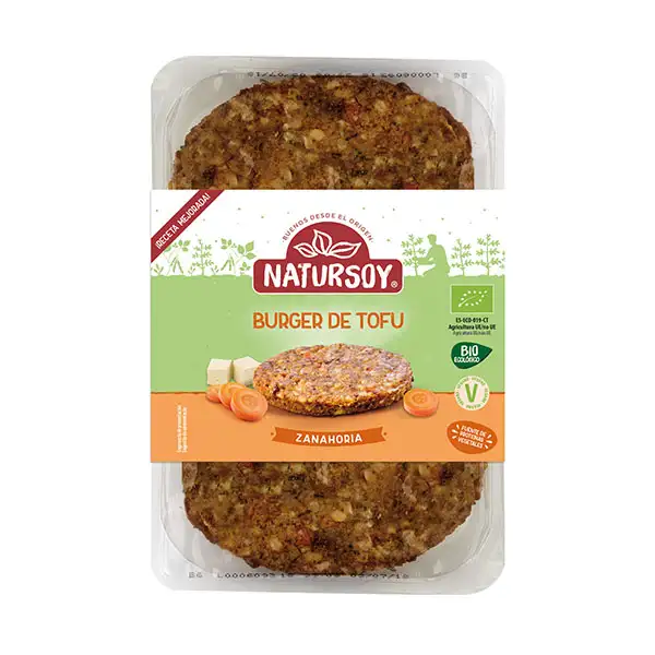 Hamburguesa de tofu y zanahoria