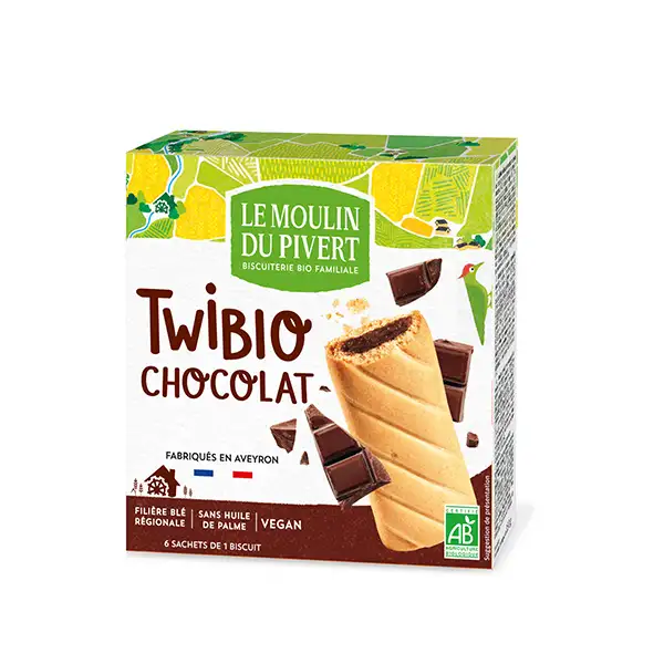 Barritas veganas relleno chocolate 150g ECO