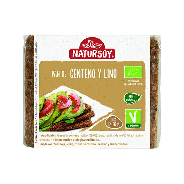 Pan de centeno y lino 500g ECO