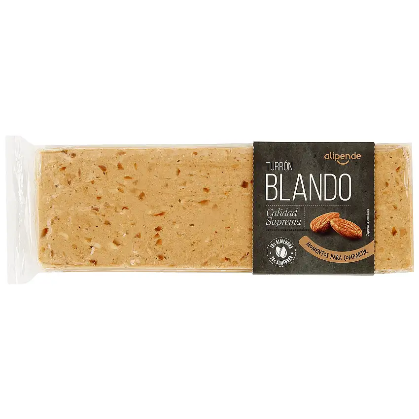 Turrón blando con 70% de almendra Alipende 300g