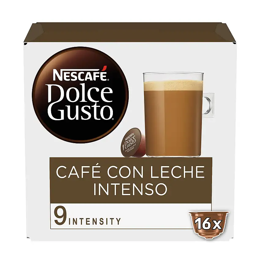 Café nescafé Dolce Gusto 16 cápsulas intenso con leche