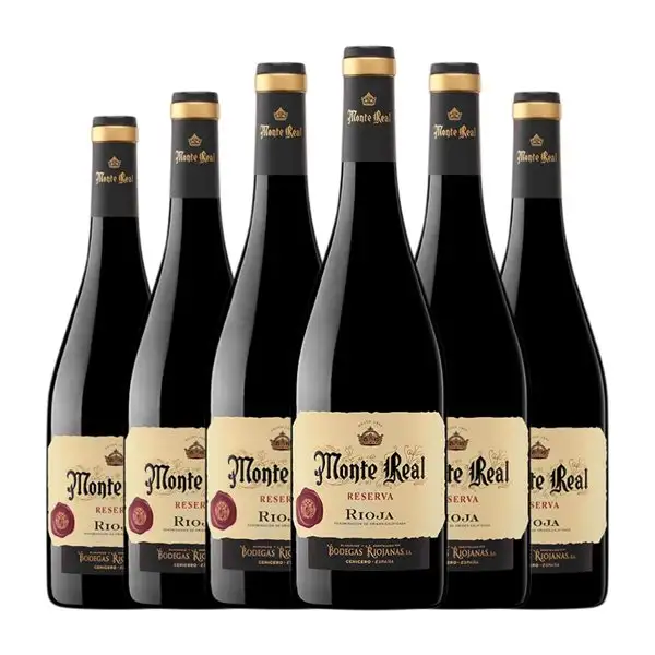 Bodegas Riojanas Monte Real Rioja Reserva 75 cl Vino Tinto (Caja de 6 unidades)