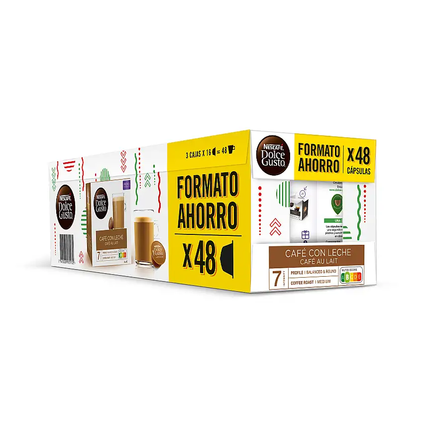 Café con leche Nescafé Dolce Gusto 48 Cápsulas