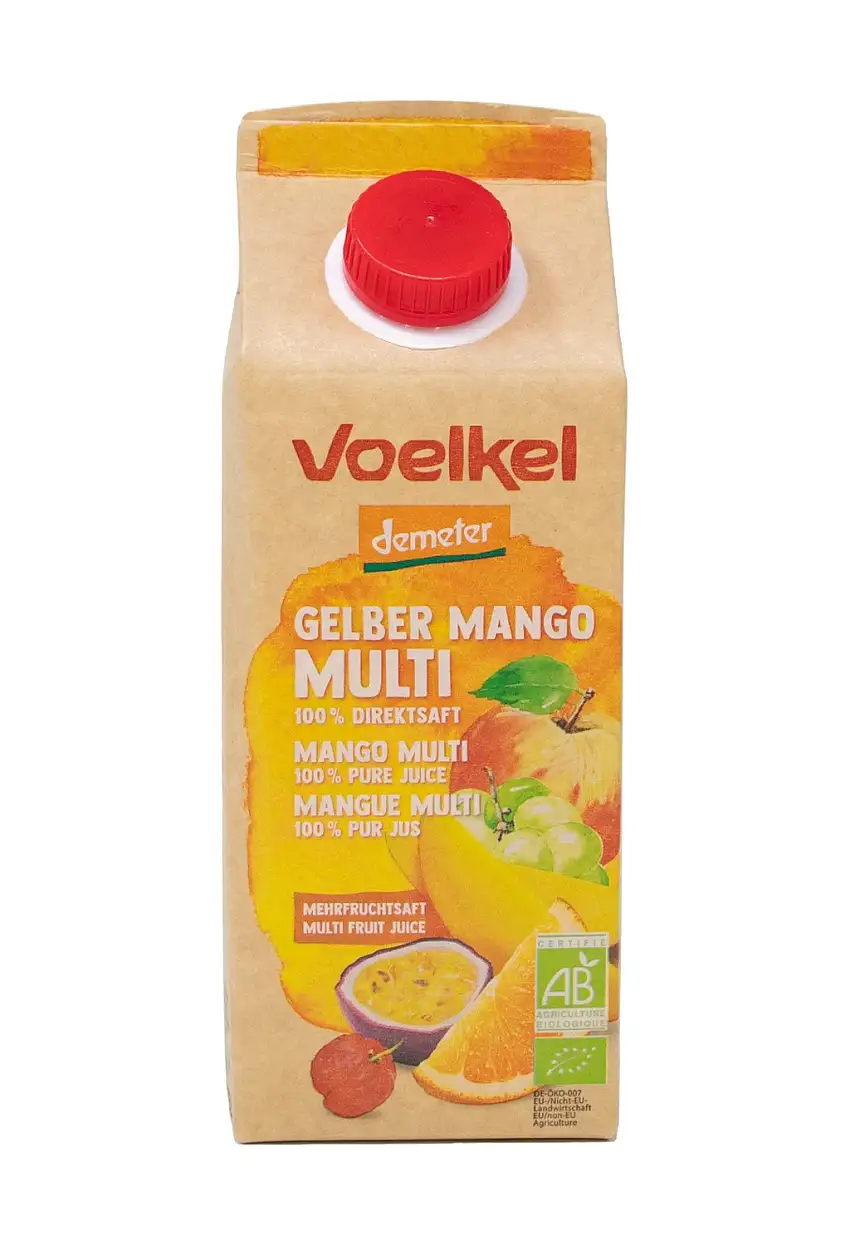 Zumo Multifrutas de Mango Ecológico   Voelkel Demeter 0,75 L