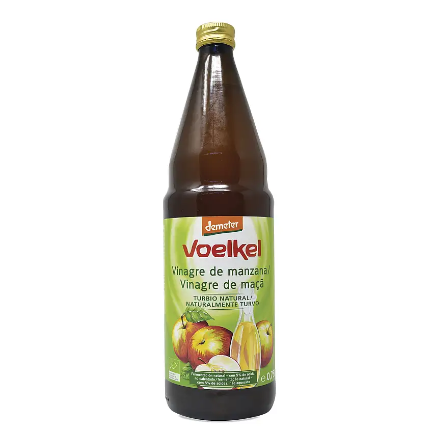 VOELKEL - VINAGRE DE MANZANA TURBIO NATURAL 0,75L DEMETER BIO