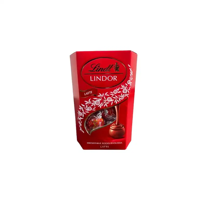 Lindt Lindor Cornet Rojo con Leche 200g – Bombones de Chocolate con Leche Suave, Pura Tentación Suiza