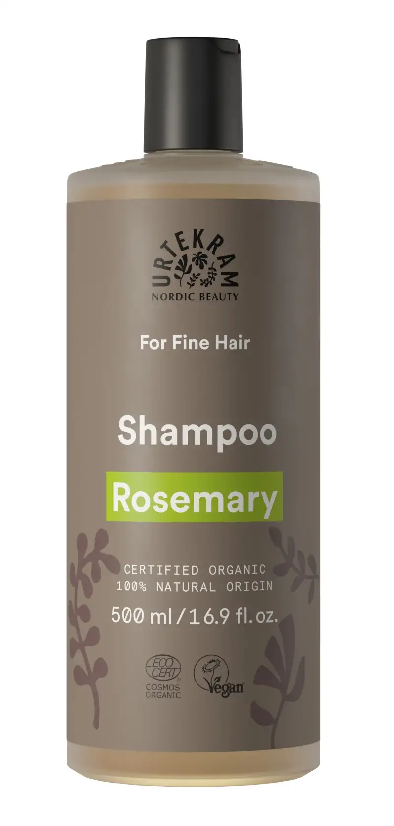 Champú de Romero Bio Urtekram 500 ml   Cabello Fino | Vegano y de Origen Natural
