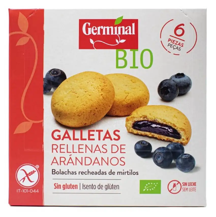 Galletas sin gluten rellenas de arándanos Germinal 200g | ecológico