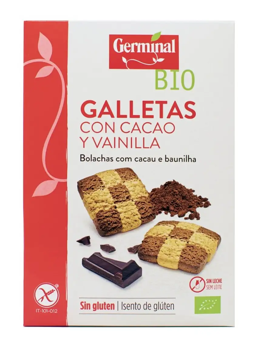 Galletas sin gluten de cacao y vainilla 250g Germinal | ecológico