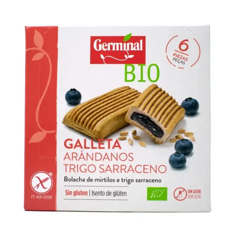 Galletas sin gluten de sarraceno con arándanos 200g Germinal | ecológico