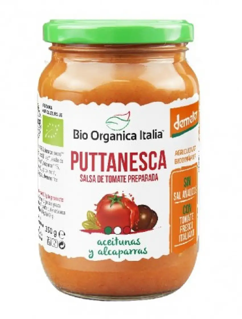 BIO ORGANICA - SALSA PUTTANESCA OLIVAS ALCAPARRAS 350ml BIO