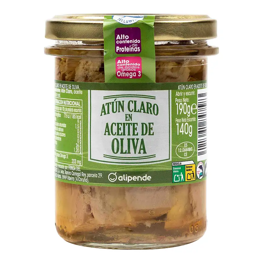 Atún claro en aceite oliva Alipende 140g