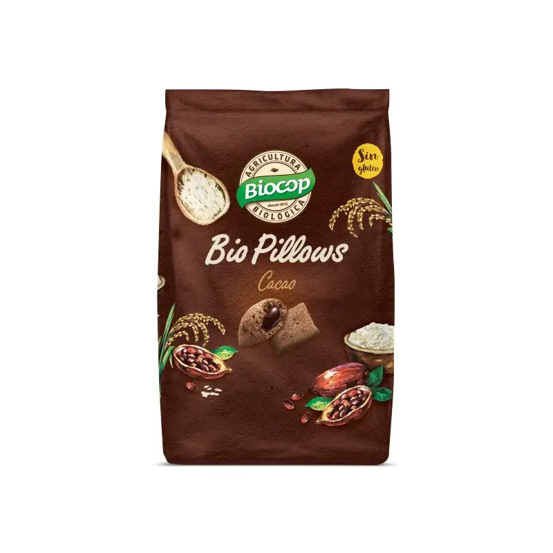 Bio Pillows de cacao sin gluten 300g Biocop | ecológico