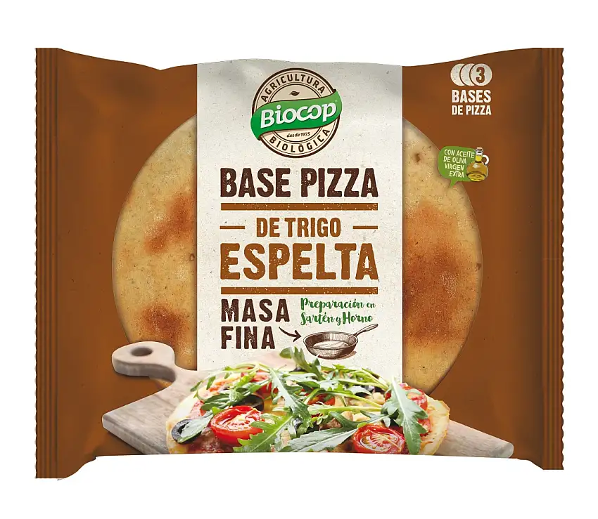 Bases de Pizza de Espelta Masa Fina 390g BIO Biocop