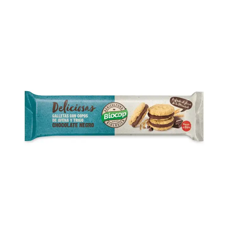 Galletas con chocolate negro deliciosas 150g BIO Biocop