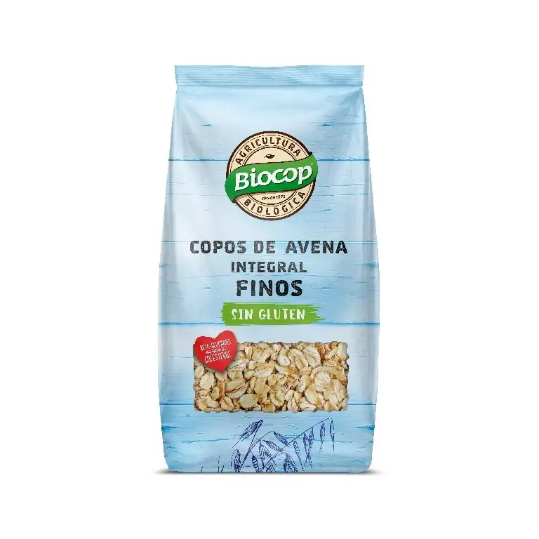 Copos de avena integral finos sin gluten Biocopo 500g | ecológico