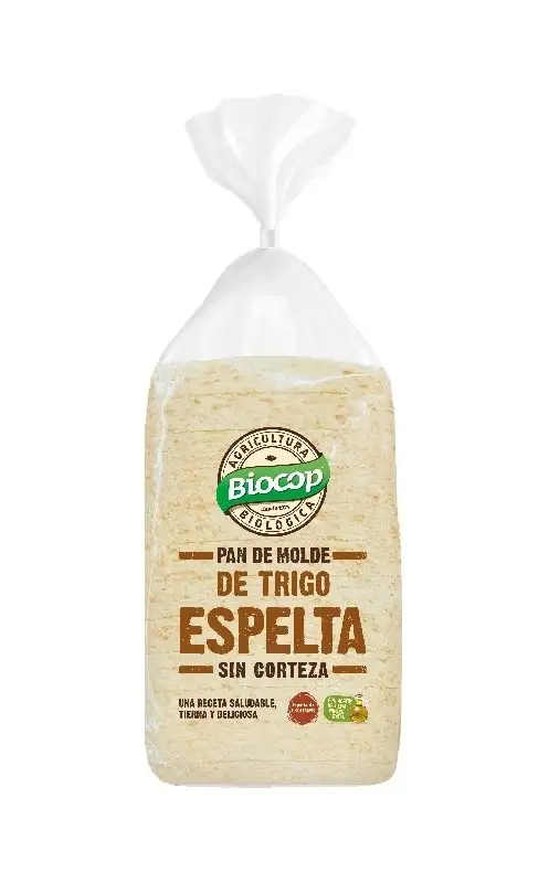Pan de molde sin corteza trigo espelta bio 300g Biocop