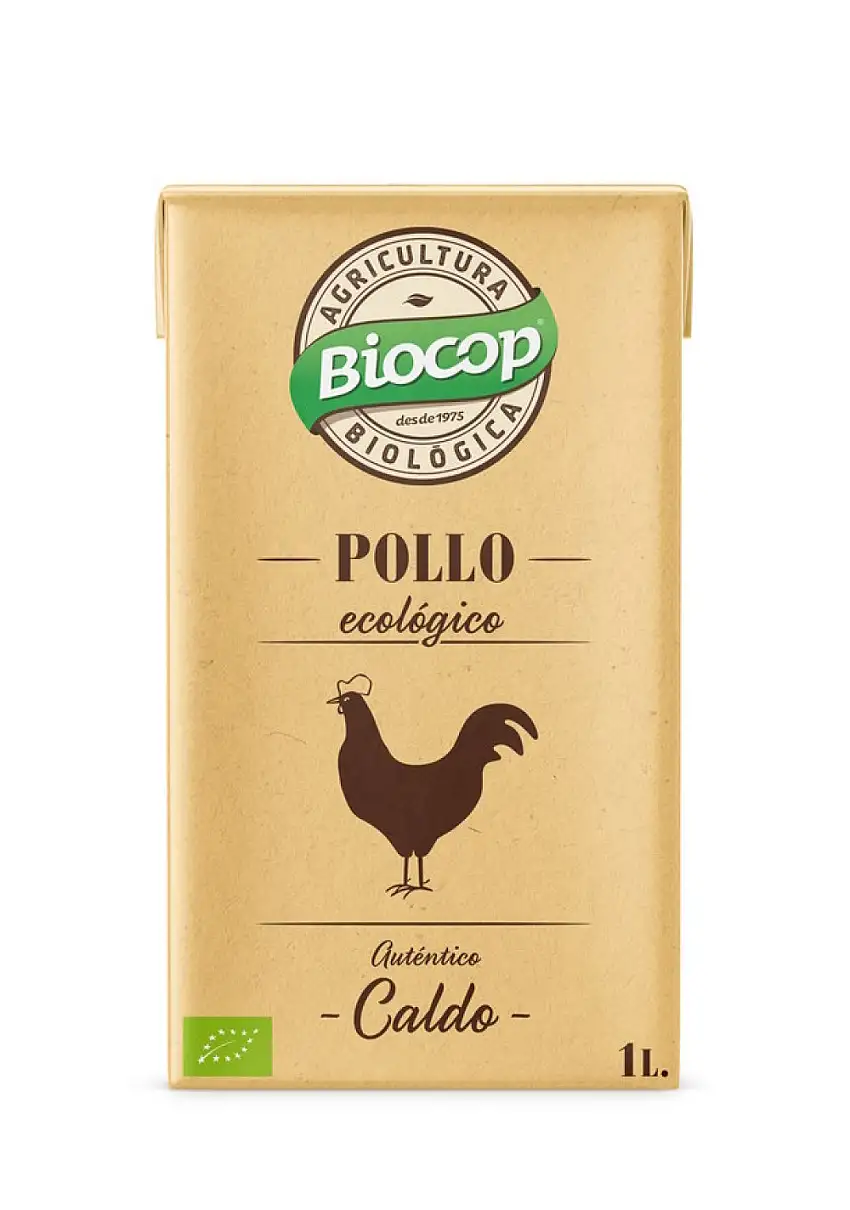 Caldo ecológico de pollo auténtico 1L Biocop