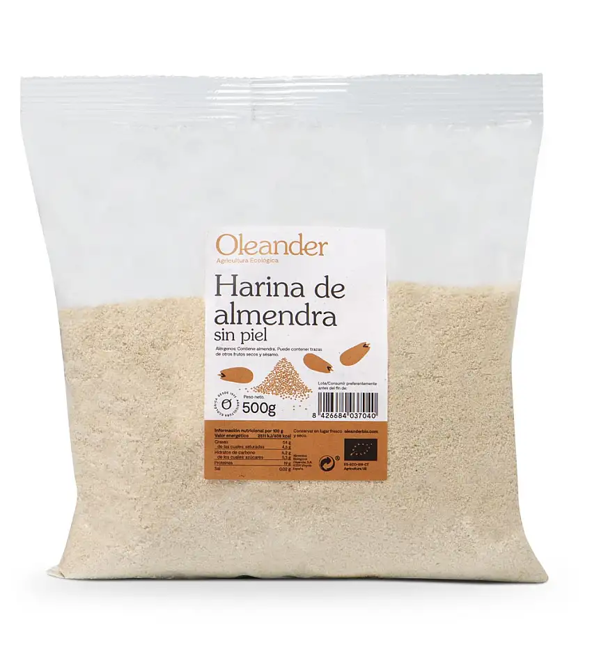 Harina de almendra sin piel Oleander 500g | ecológico