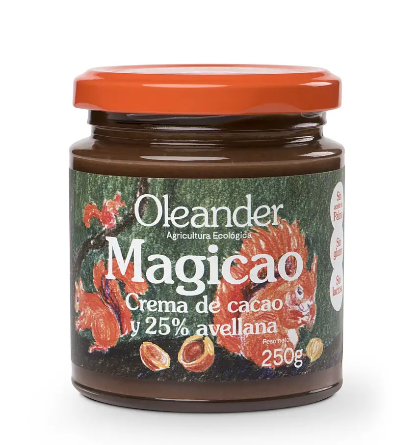 Magicao Crema de cacao y 25% de avellanas Oleander 250g | ecológica