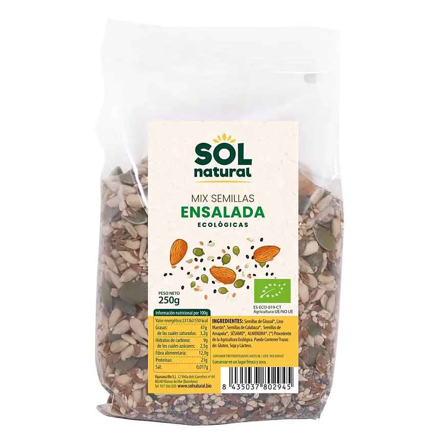 Mix de semillas para ensalada Sol Natural 250g | ecológico