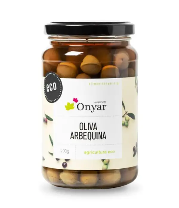 Aceituna arbequina 200g ecológica Aliments Onyar