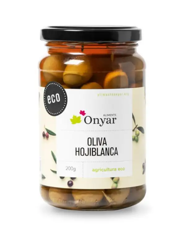 Aceituna verde hojiblanca 200g BIO Aliments Onyar