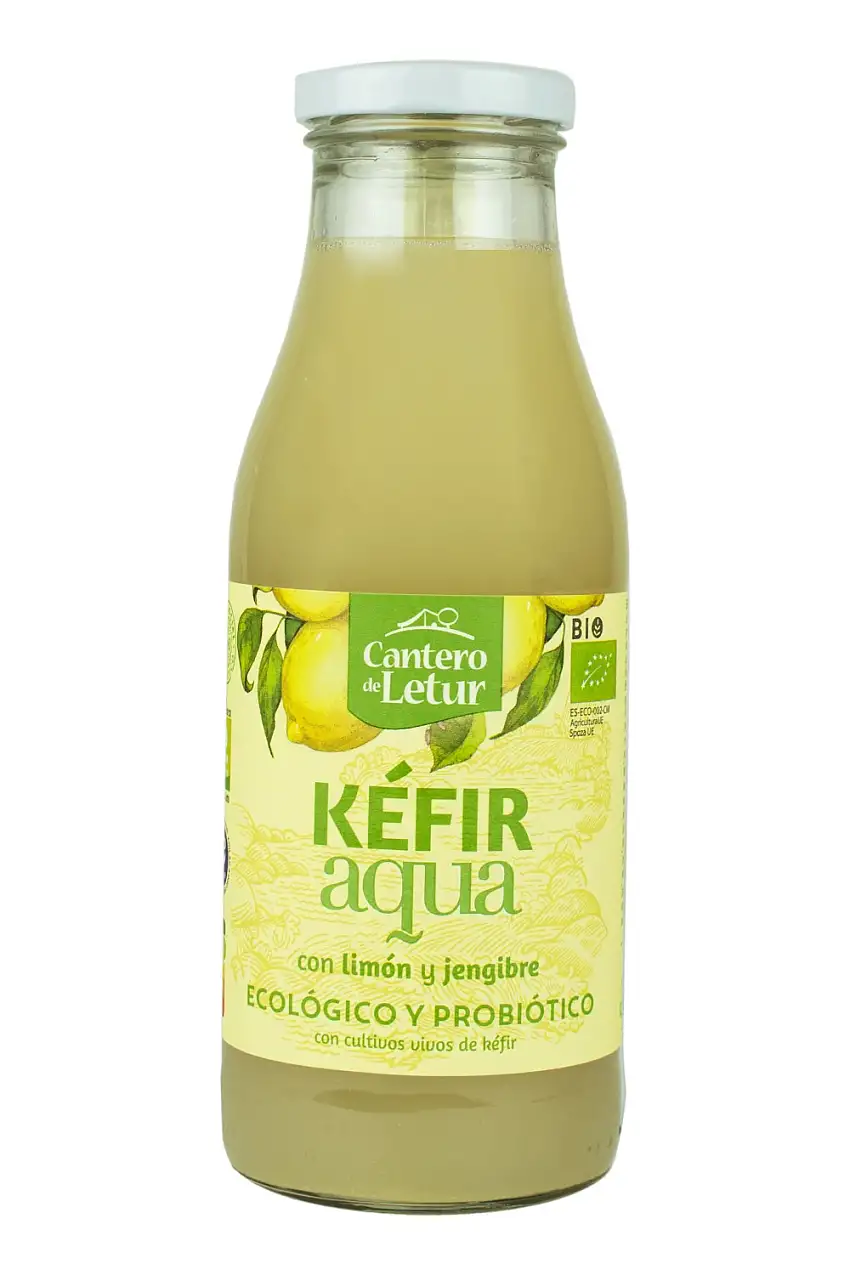 Kéfir Aqua sin lactosa con limón y jengibre Cantero de Letur 500ml | Ecológico