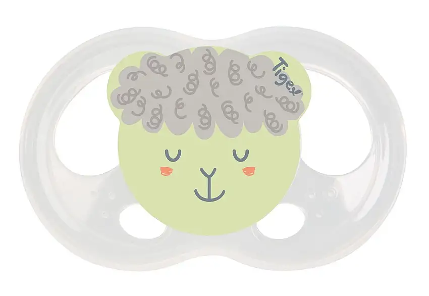 Chupete silicona Tigex noche 6-18meses pack 2