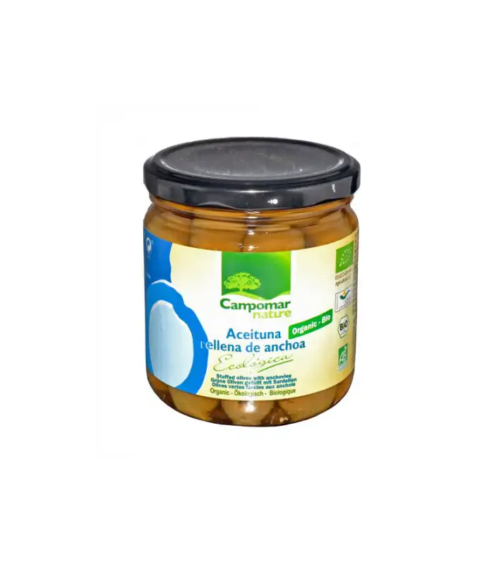 ACEITUNA RELLENA ANCHOA 350g CAMPOMAR