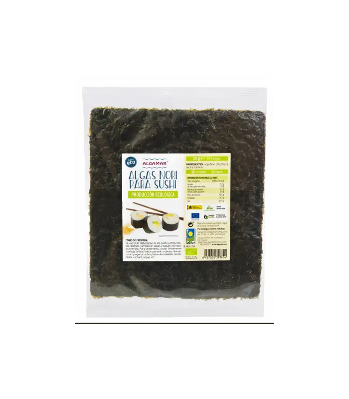 ALGA NORI SUSHI 10 HOJAS 25g ALGAMAR