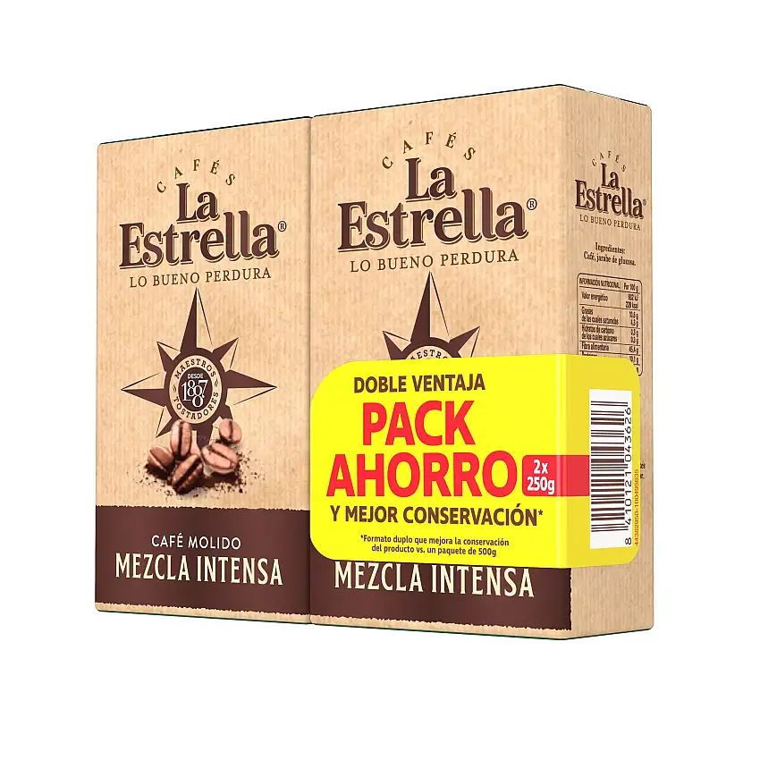 Café molido Mezcla Intensa La Estrella pack 2x250g