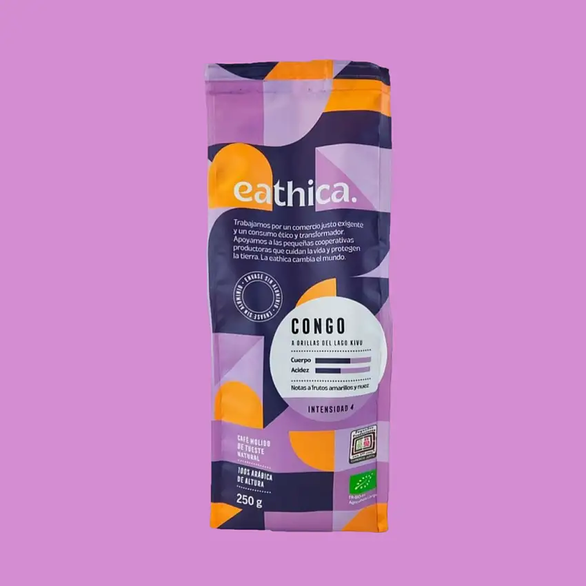 CAFÉ MOLIDO TUESTE NATURAL CONGO 100% ARÁBICA SHG ECO