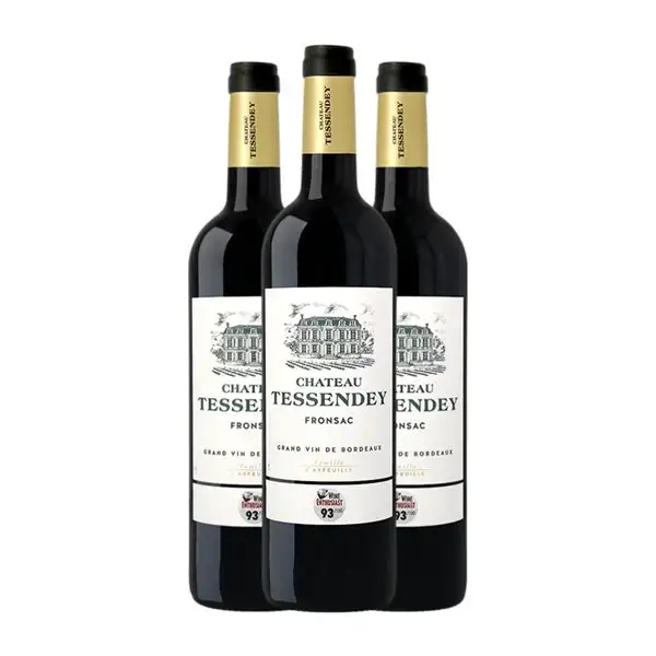 Château Tessendey Fronsac 75 cl Vino Tinto (Caja de 3 unidades)