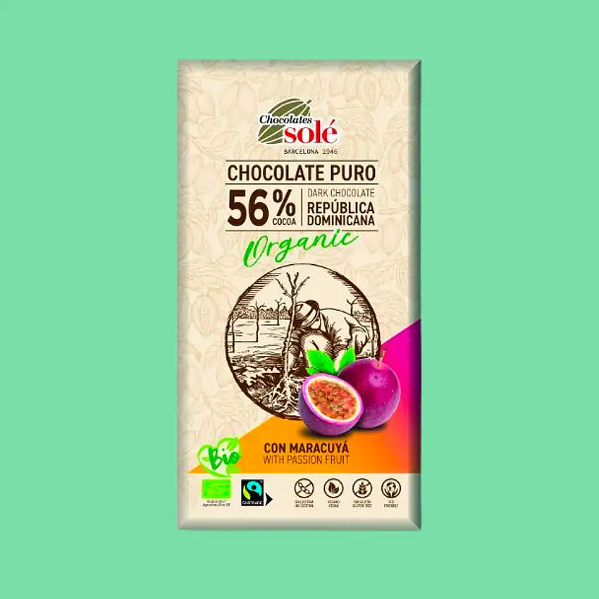 CHOCOLATE NEGRO 56% MARACUYÁ ECO
