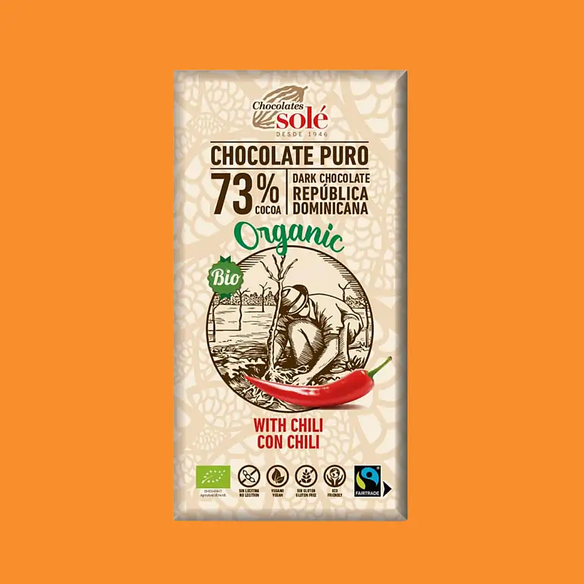 CHOCOLATE NEGRO 73% CHILI ECO