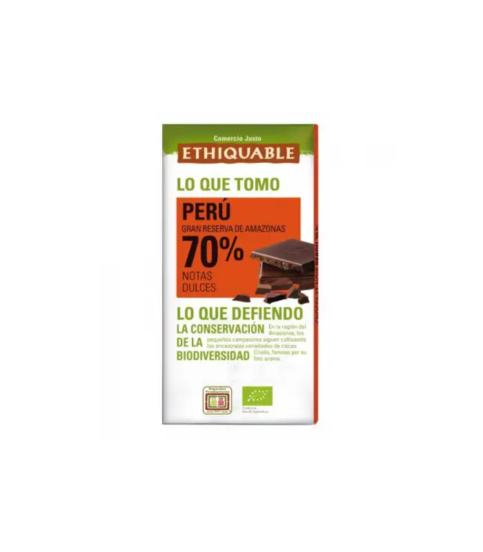 CHOCOLATE NEGRO 70% PERU ETIQUABLE 100g