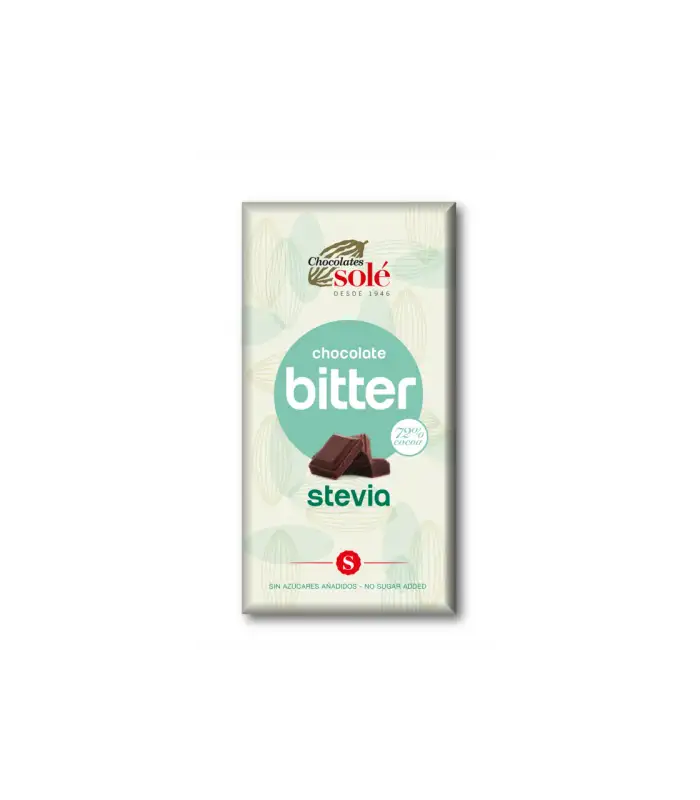 CHOCOLATE NEGRO 72% CON ESTEVIA 100g SOLE