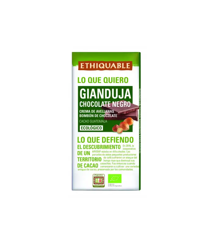 CHOCOLATE NEGRO GIANDUJA INTENSO BIO 100g
