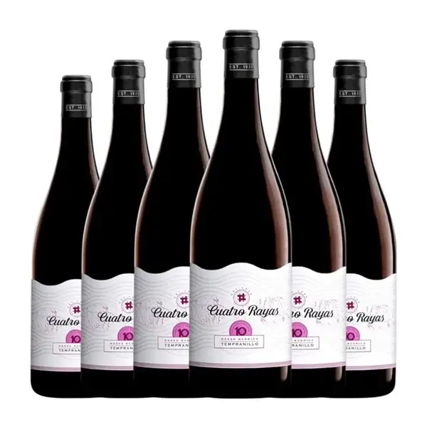 Cuatro Rayas 10 Meses Tempranillo Barrica 75 cl Vino Tinto (Caja de 6 unidades)