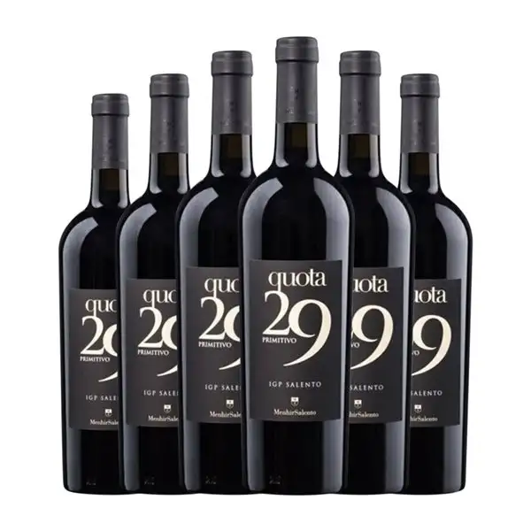 MenhirSalento Quota 29 Primitivo Salento 75 cl Vino Tinto (Caja de 6 unidades)