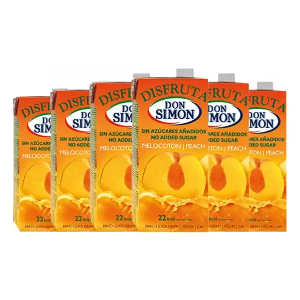 Zumo Don Simón Disfruta Tetrabrick 1 L Melocotón (Caja de 6 unidades)