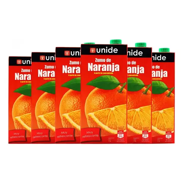 Zumo Unide 1 L Naranja (Caja de 6 unidades)