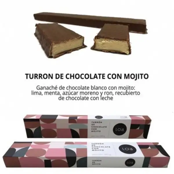 Turrón Loa de chocolate con mojito