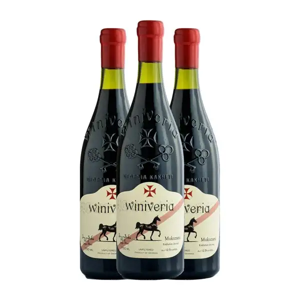 Winiveria Saperavi Mukuzani Organic — Ecológico 75 cl Vino Tinto (Caja de 3 unidades)