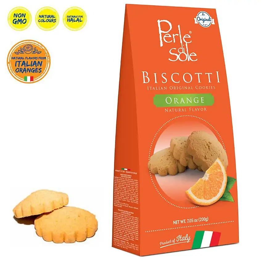 Galletas sabor naranja Perle di Sole 200 Gr
