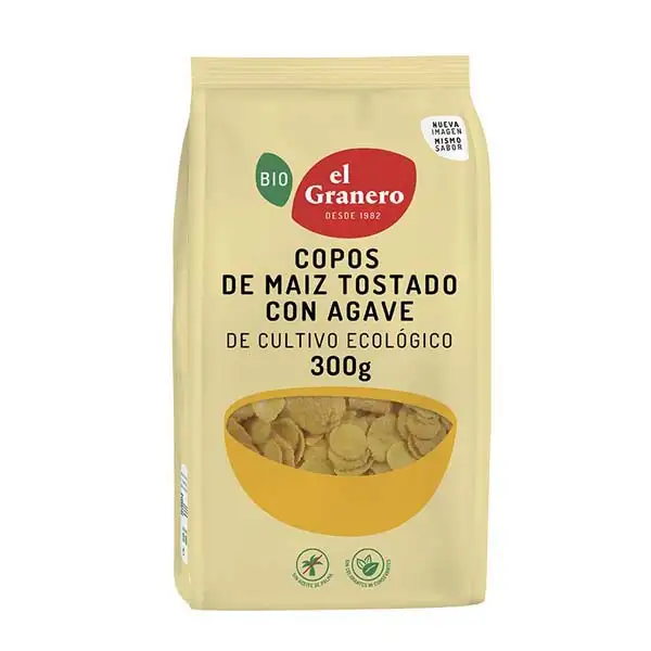 Copos maíz tostado agave 300g ECO