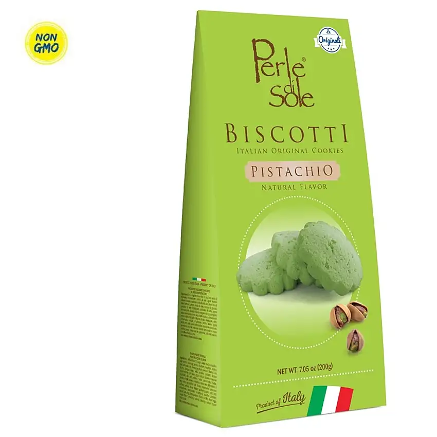 Galletas sabor pistacho Perle di Sole 200 Gr.