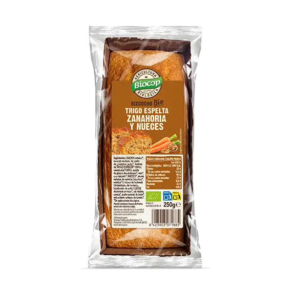 Bizcocho espelta zanahor 250g ECO
